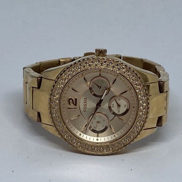 Fossil Stella ES3590 Women's Gold Stainless Steel Analog Dial Quartz Watch LB284 - Picture 7 of 12